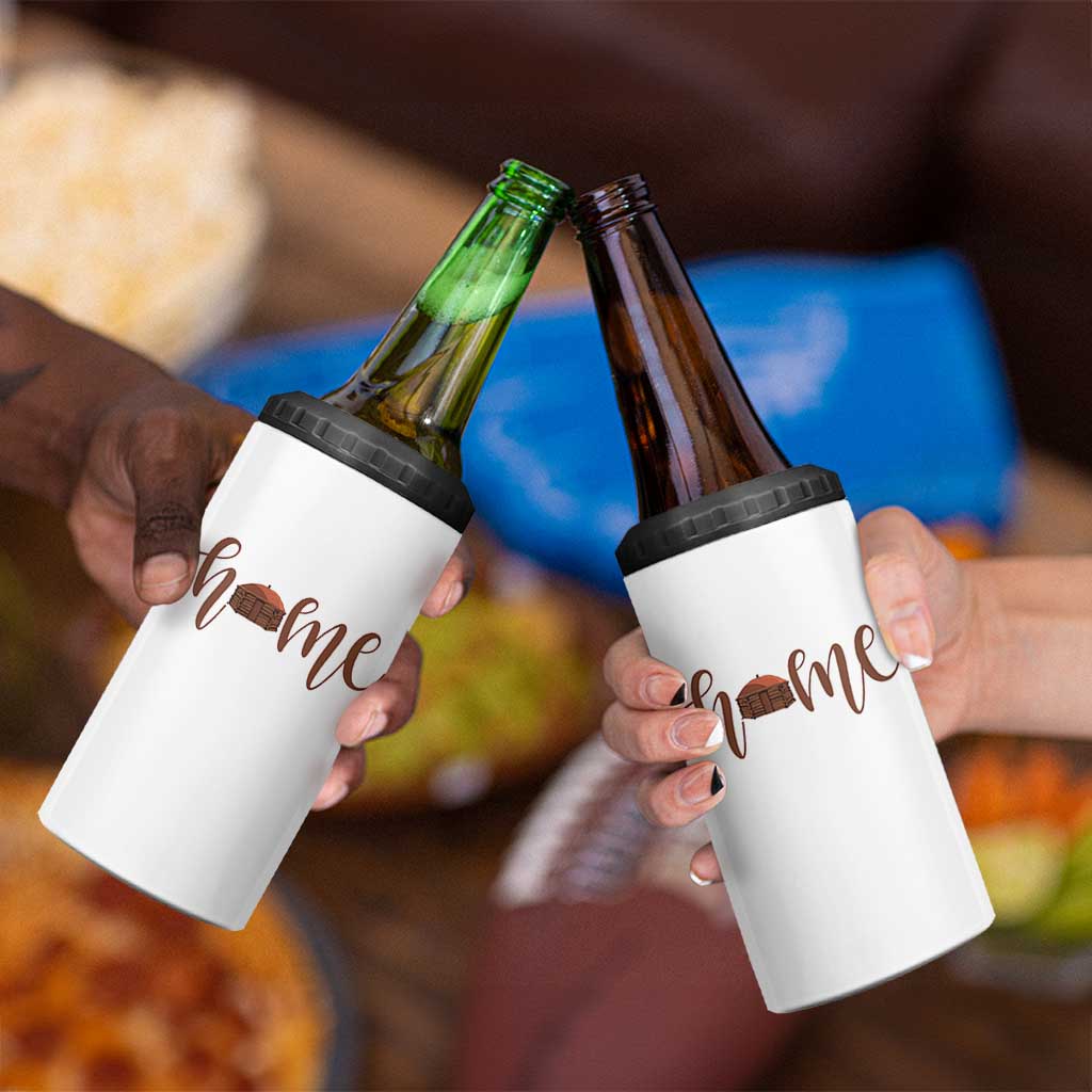 Rustic Hogan Home Typography 4 in 1 Can Cooler Tumbler Native American Heritage Pride