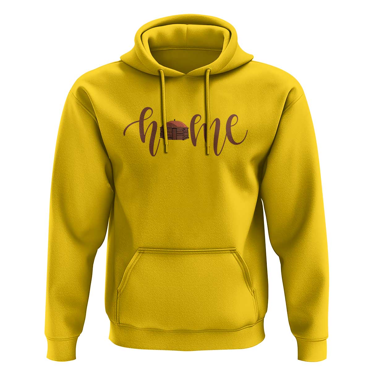Rustic Hogan Home Typography Hoodie Native American Heritage Pride