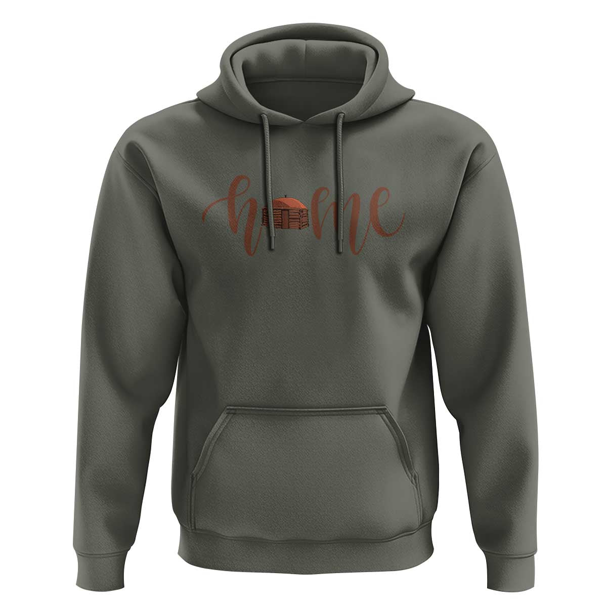 Rustic Hogan Home Typography Hoodie Native American Heritage Pride