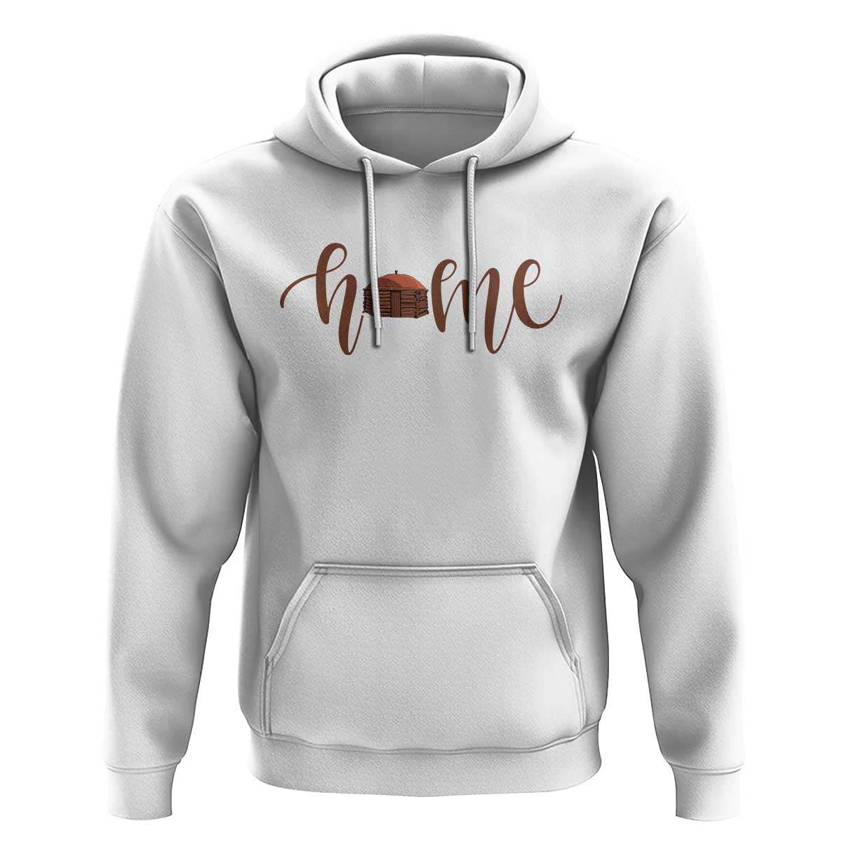Rustic Hogan Home Typography Hoodie Native American Heritage Pride
