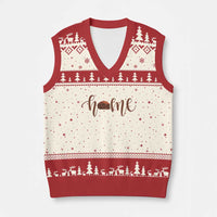 Rustic Hogan Home Typography V-Neck Knit Sweater Vest Native American Heritage Pride