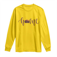Rustic Hogan Home Typography Long Sleeve Shirt Native American Heritage Pride