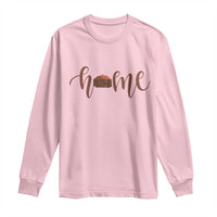 Rustic Hogan Home Typography Long Sleeve Shirt Native American Heritage Pride