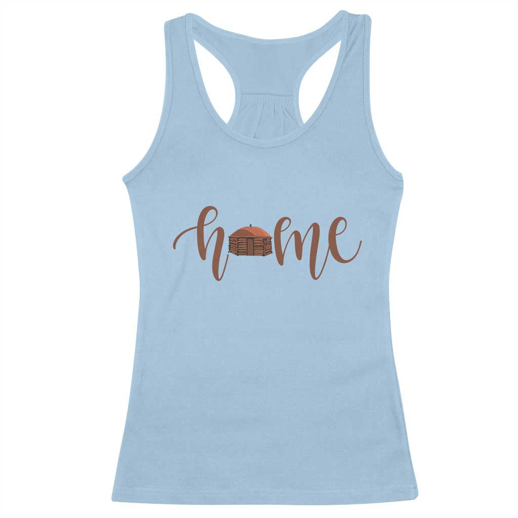 Rustic Hogan Home Typography Racerback Tank Top Native American Heritage Pride