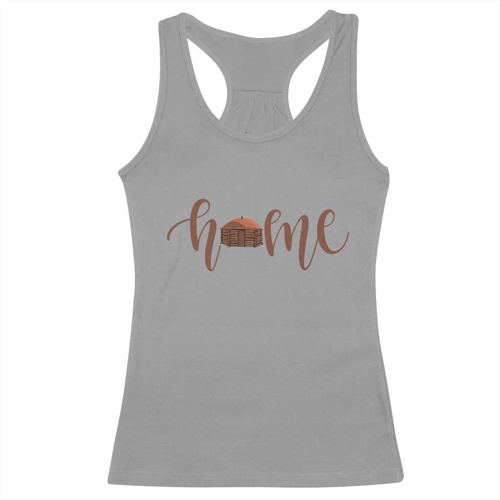 Rustic Hogan Home Typography Racerback Tank Top Native American Heritage Pride