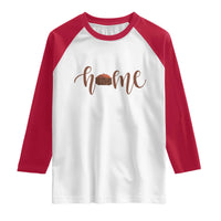 Rustic Hogan Home Typography Raglan Shirt Native American Heritage Pride