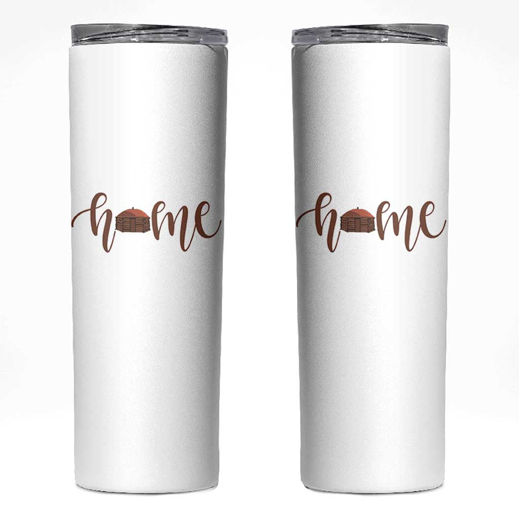Rustic Hogan Home Typography Skinny Tumbler Native American Heritage Pride