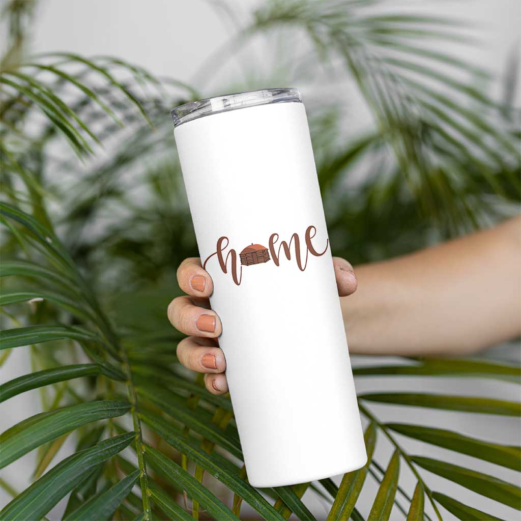 Rustic Hogan Home Typography Skinny Tumbler Native American Heritage Pride
