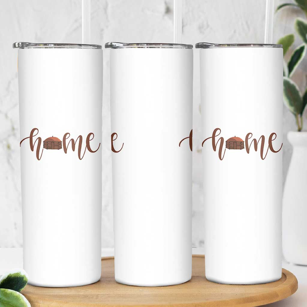 Rustic Hogan Home Typography Skinny Tumbler Native American Heritage Pride