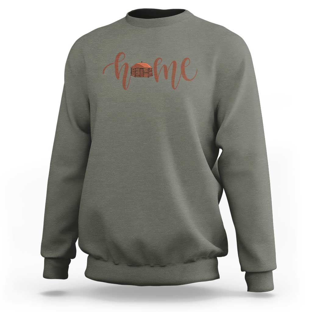 Rustic Hogan Home Typography Sweatshirt Native American Heritage Pride