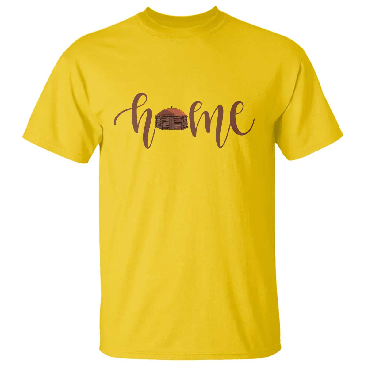 Rustic Hogan Home Typography T Shirt Native American Heritage Pride