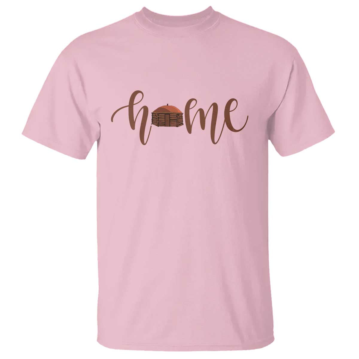 Rustic Hogan Home Typography T Shirt Native American Heritage Pride