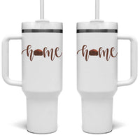 Rustic Hogan Home Typography Tumbler With Handle Native American Heritage Pride