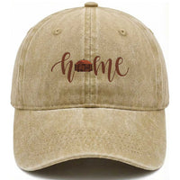 Rustic Hogan Home Typography Washed Cotton Baseball Cap Native American Heritage Pride