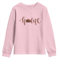 Rustic Hogan Home Typography Youth Sweatshirt Native American Heritage Pride