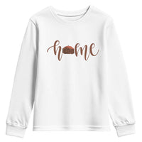 Rustic Hogan Home Typography Youth Sweatshirt Native American Heritage Pride