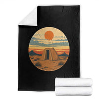 Vintage Monument Valley Landscape Throw Blanket Desert Hogan Home Art