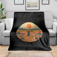 Vintage Monument Valley Landscape Throw Blanket Desert Hogan Home Art