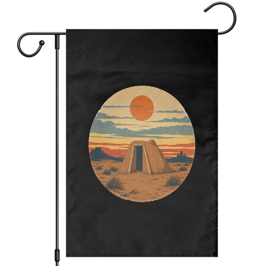 Vintage Monument Valley Landscape Garden Flag Desert Hogan Home Art