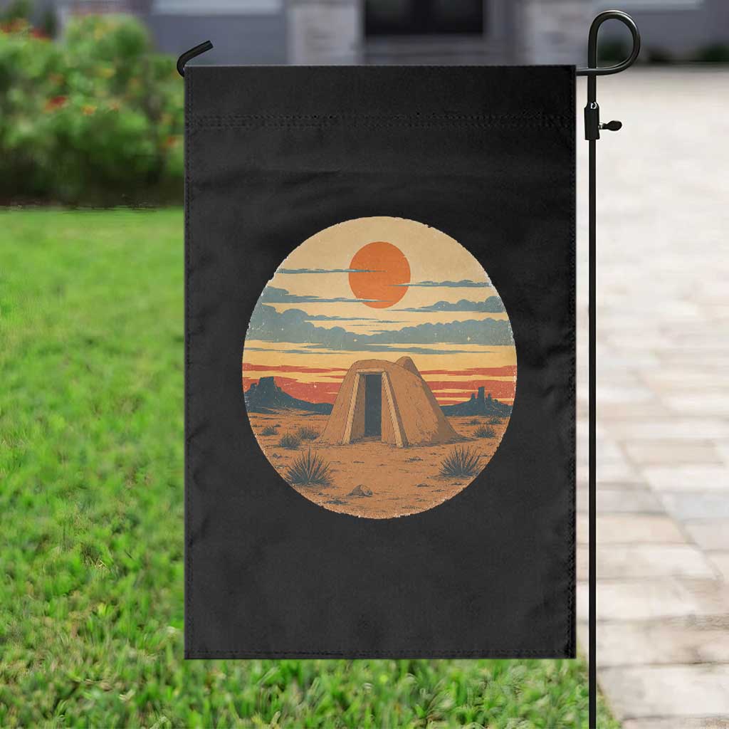 Vintage Monument Valley Landscape Garden Flag Desert Hogan Home Art