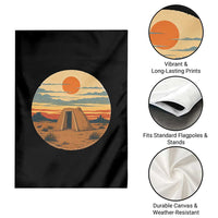 Vintage Monument Valley Landscape Garden Flag Desert Hogan Home Art