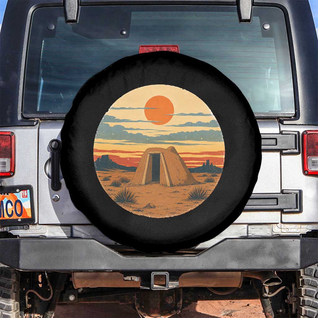 Vintage Monument Valley Landscape Spare Tire Cover Desert Hogan Home Art