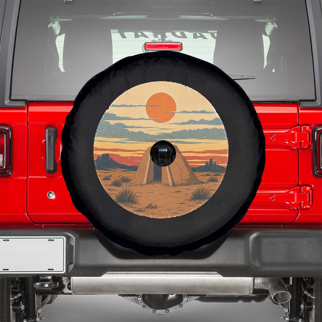Vintage Monument Valley Landscape Spare Tire Cover Desert Hogan Home Art