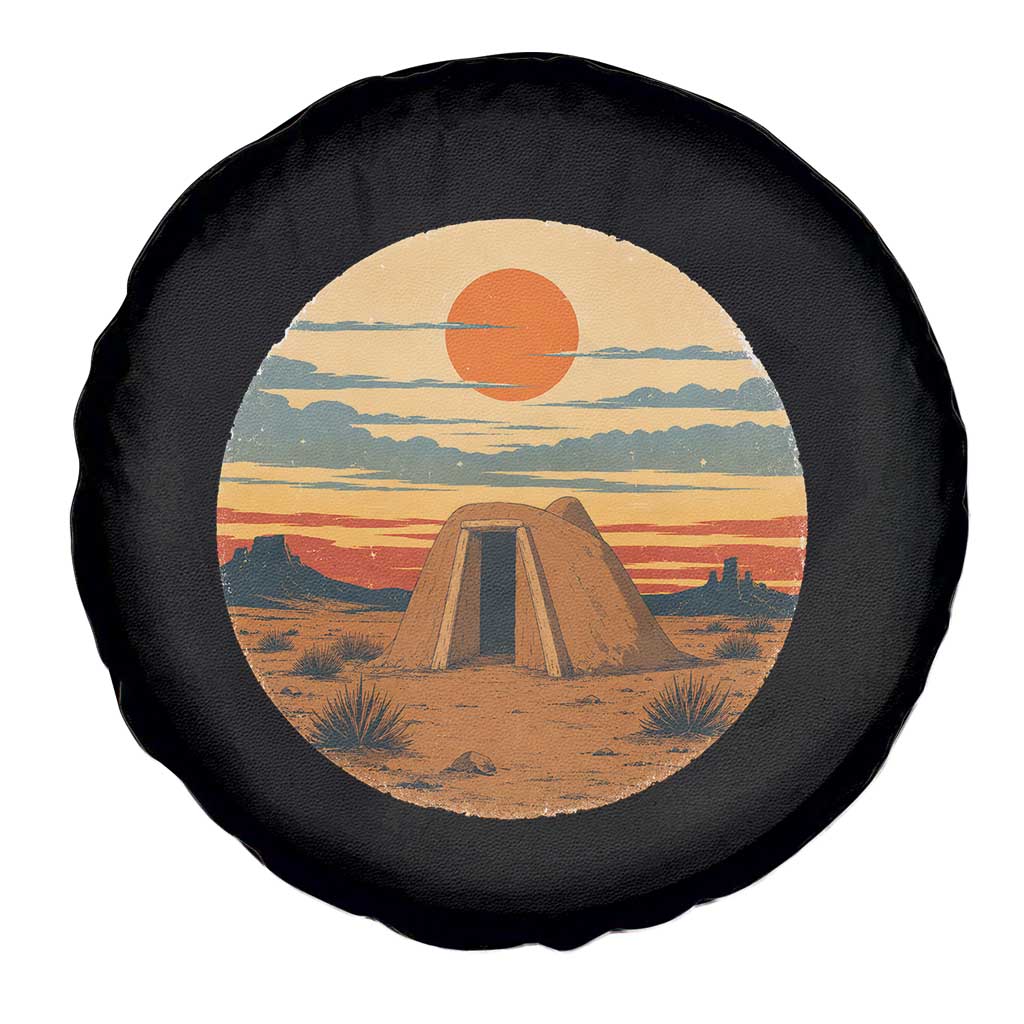 Vintage Monument Valley Landscape Spare Tire Cover Desert Hogan Home Art