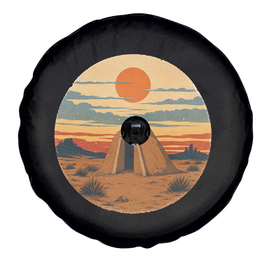 Vintage Monument Valley Landscape Spare Tire Cover Desert Hogan Home Art