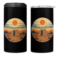 Vintage Monument Valley Landscape 4 in 1 Can Cooler Tumbler Desert Hogan Home Art