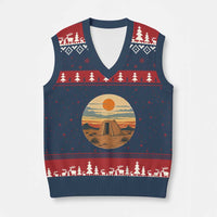 Vintage Monument Valley Landscape V-Neck Knit Sweater Vest Desert Hogan Home Art