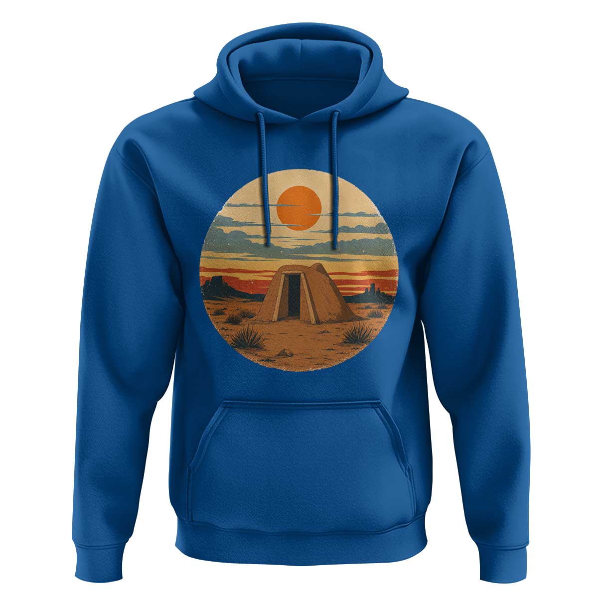Vintage Monument Valley Landscape Hoodie Desert Hogan Home Art