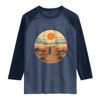 Vintage Monument Valley Landscape Raglan Shirt Desert Hogan Home Art
