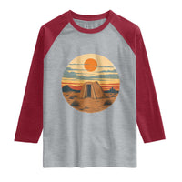 Vintage Monument Valley Landscape Raglan Shirt Desert Hogan Home Art