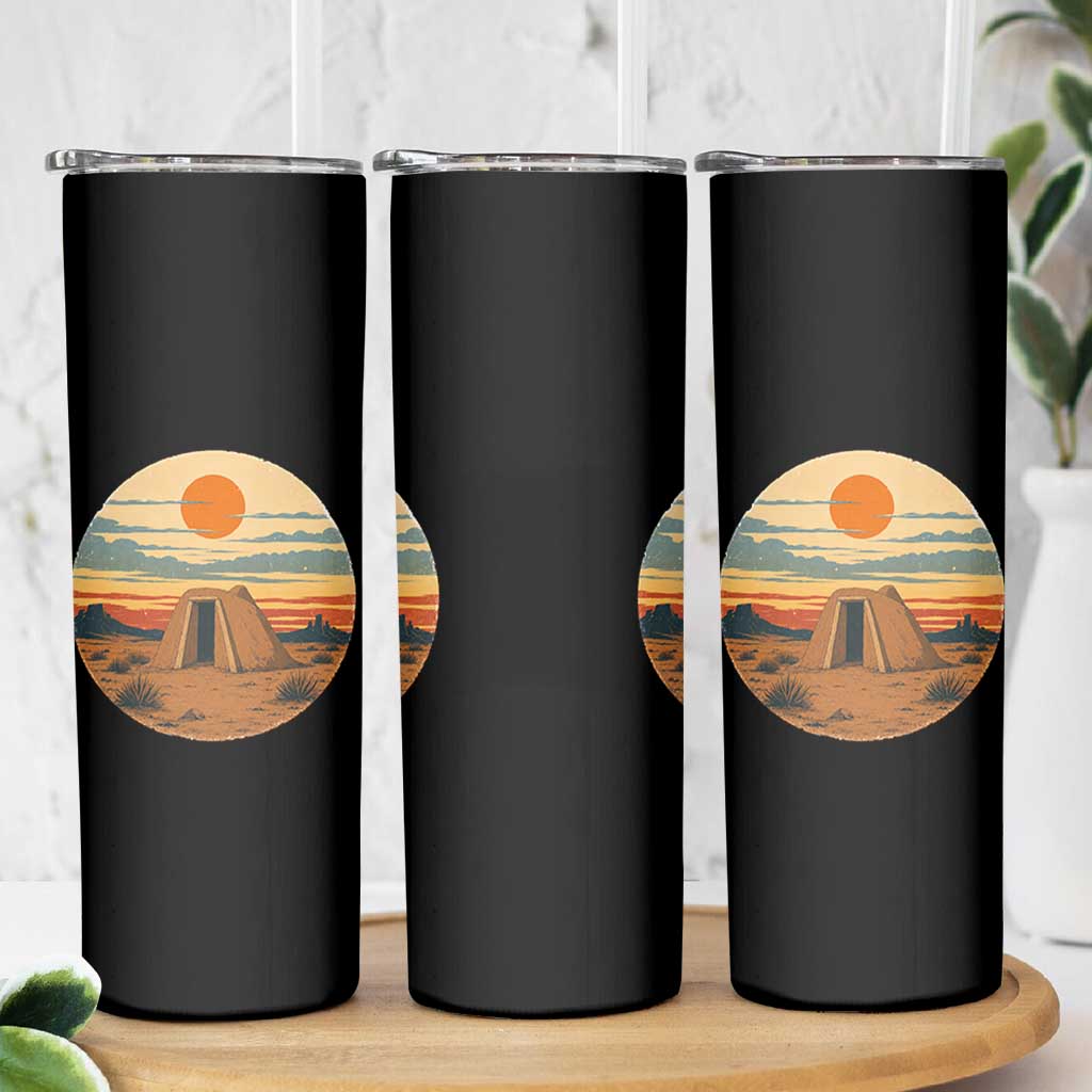 Vintage Monument Valley Landscape Skinny Tumbler Desert Hogan Home Art
