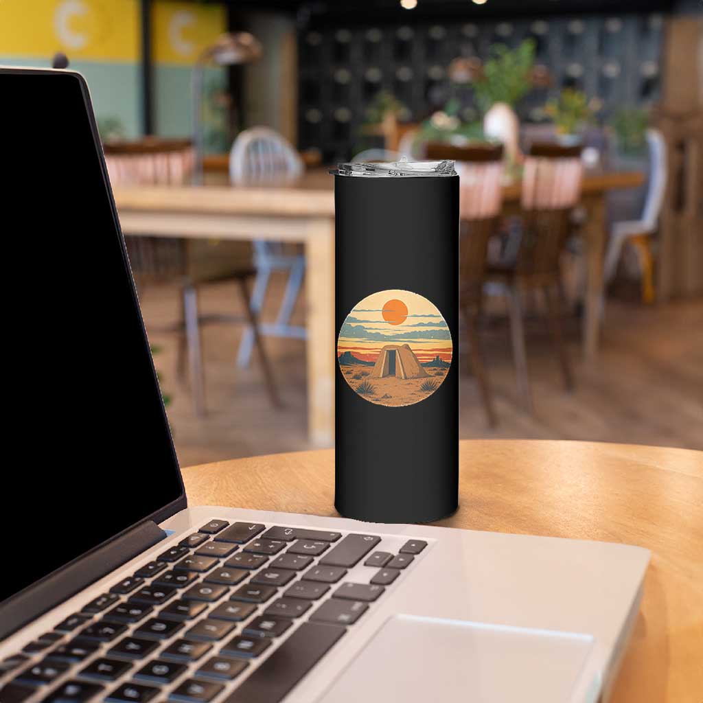 Vintage Monument Valley Landscape Skinny Tumbler Desert Hogan Home Art
