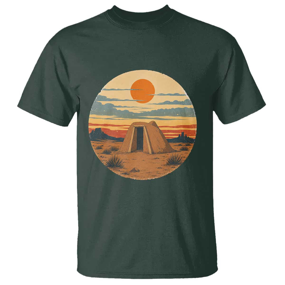Vintage Monument Valley Landscape T Shirt Desert Hogan Home Art