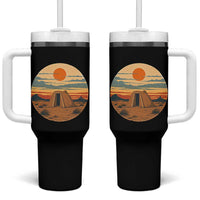 Vintage Monument Valley Landscape Tumbler With Handle Desert Hogan Home Art