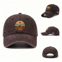 Vintage Monument Valley Landscape Washed Cotton Baseball Cap Desert Hogan Home Art