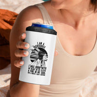 Native American Heritage Pride Gift 4 in 1 Can Cooler Tumbler I Am A Cherokee Born With Heart On My Sleeve