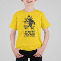 Native American Heritage Pride Gift T Shirt For Kid I Am A Cherokee Born With Heart On My Sleeve