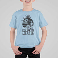 Native American Heritage Pride Gift T Shirt For Kid I Am A Cherokee Born With Heart On My Sleeve