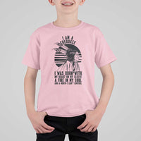 Native American Heritage Pride Gift T Shirt For Kid I Am A Cherokee Born With Heart On My Sleeve