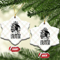 Native American Heritage Pride Gift Ceramic Ornament I Am A Cherokee Born With Heart On My Sleeve