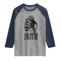 Native American Heritage Pride Gift Raglan Shirt I Am A Cherokee Born With Heart On My Sleeve