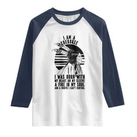 Native American Heritage Pride Gift Raglan Shirt I Am A Cherokee Born With Heart On My Sleeve