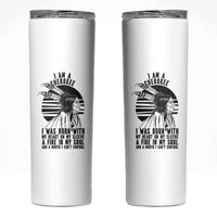 Native American Heritage Pride Gift Skinny Tumbler I Am A Cherokee Born With Heart On My Sleeve