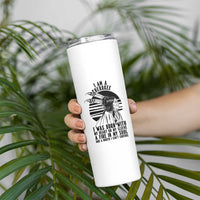 Native American Heritage Pride Gift Skinny Tumbler I Am A Cherokee Born With Heart On My Sleeve