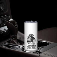 Native American Heritage Pride Gift Skinny Tumbler I Am A Cherokee Born With Heart On My Sleeve
