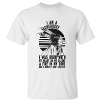 Native American Heritage Pride Gift T Shirt I Am A Cherokee Born With Heart On My Sleeve